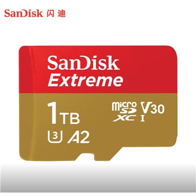 闪迪（SanDisk）1TB TF(MicroSD) U盘/存储卡 内存卡 4K极速金卡A2 V30 U3行车记录仪 运动相机无人机 监控存储卡 读190MB/s